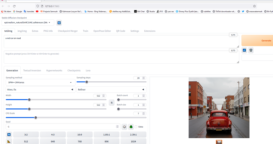 stable diffusion görsel üretme